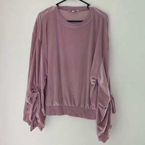 Pink Velour Crewneck